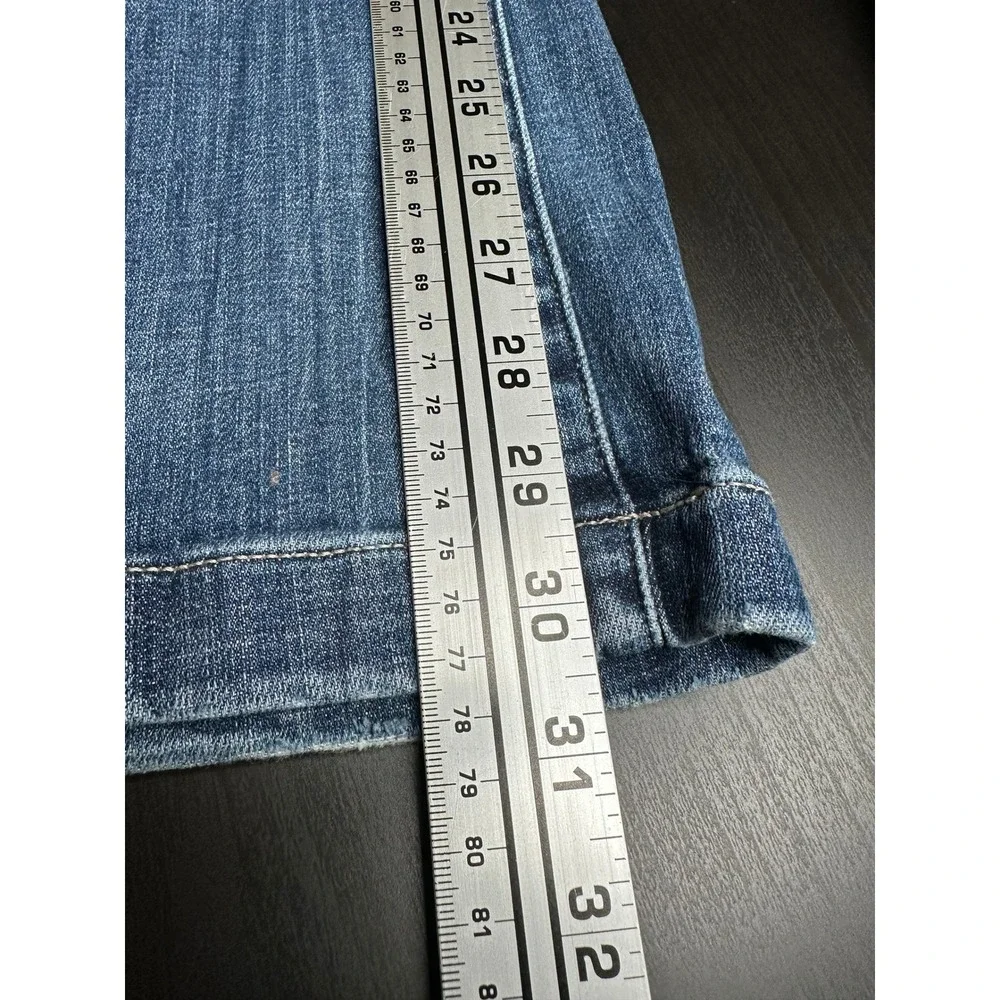 WHBM Trouser Jean Womens 8 Blue Everyday Soft High Rise Wide Leg